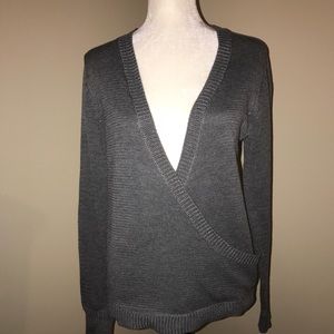 NWOT Gray V-neck sweater
